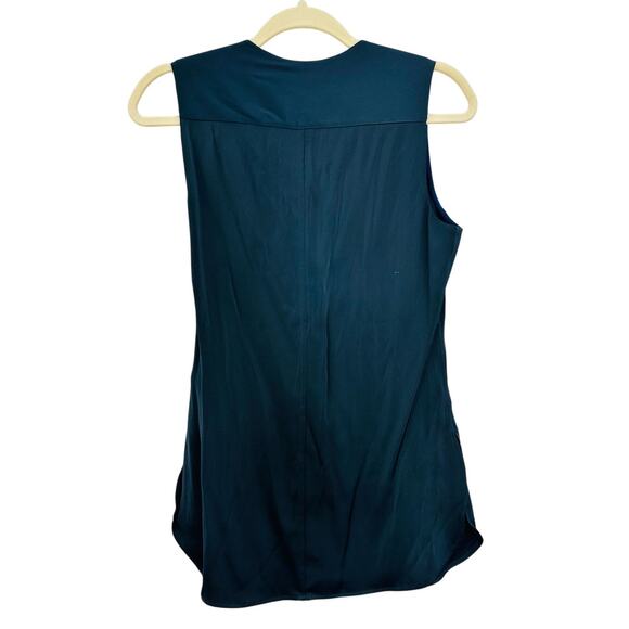 3.1 Phillip Lim Button Down Sleeveless Tie Side Vest Blouse Navy Blue Size 0 - Picture 5 of 6